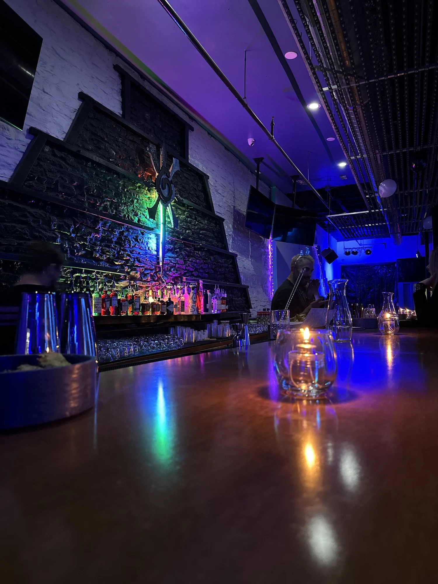 Bar area side view