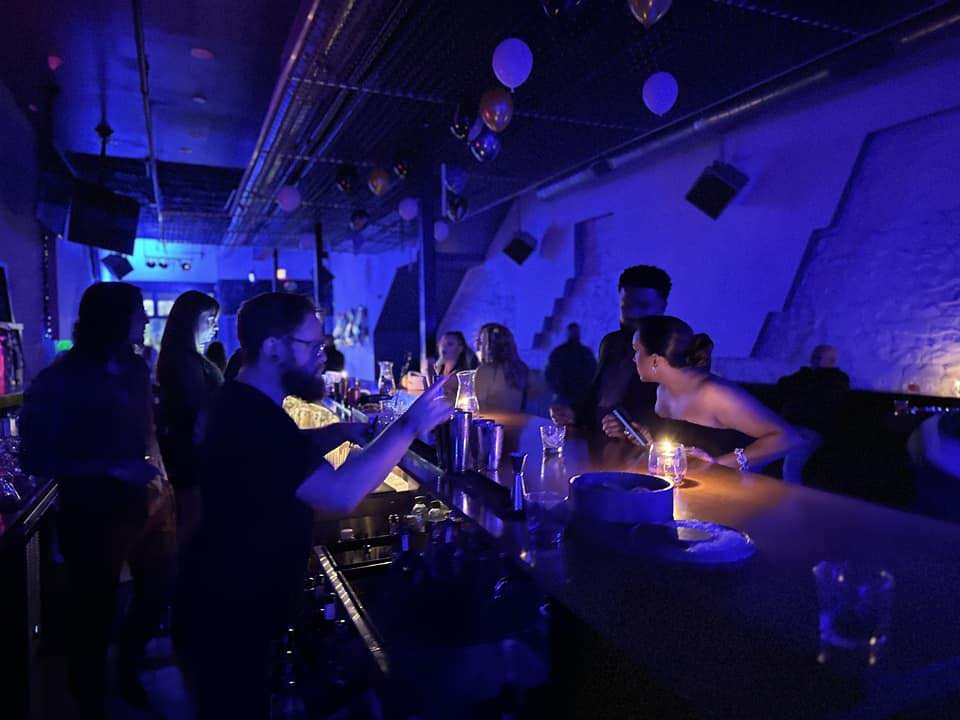 Bar area crowd